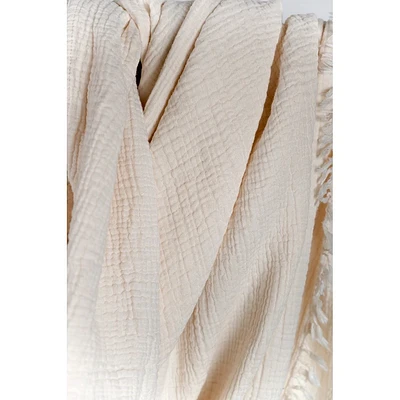 Solid Crinkle Throw