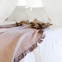 Solid Crinkle Throw