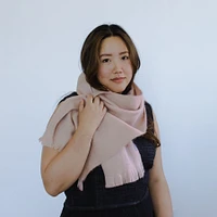 Solid Alpaca Seamless Scarf