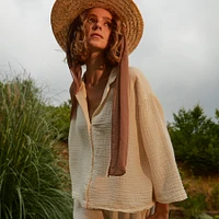 Crinkle Shirt Blouse