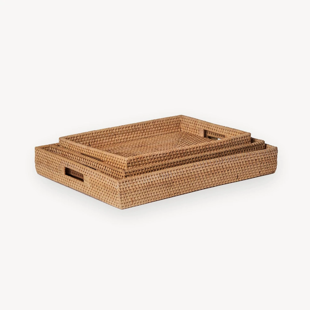 Rectangular Rattan Tray