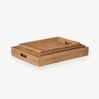 Rectangular Rattan Tray
