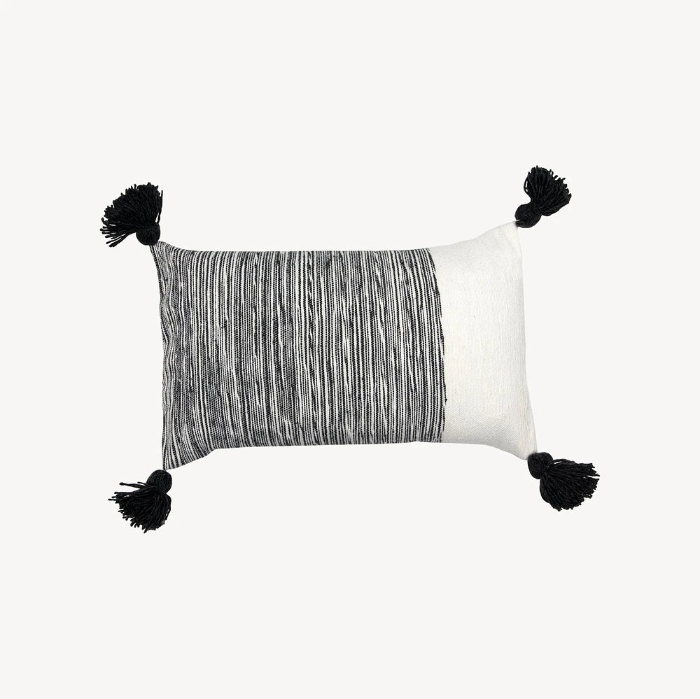 Dipped Moroccan Pom Lumbar Pillow - 12x20