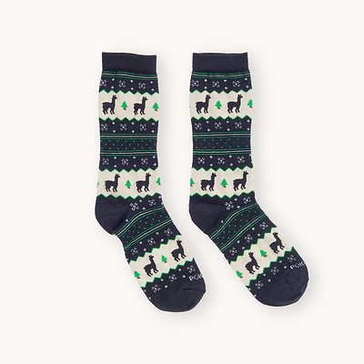 Holiday Stripe Alpaca Socks