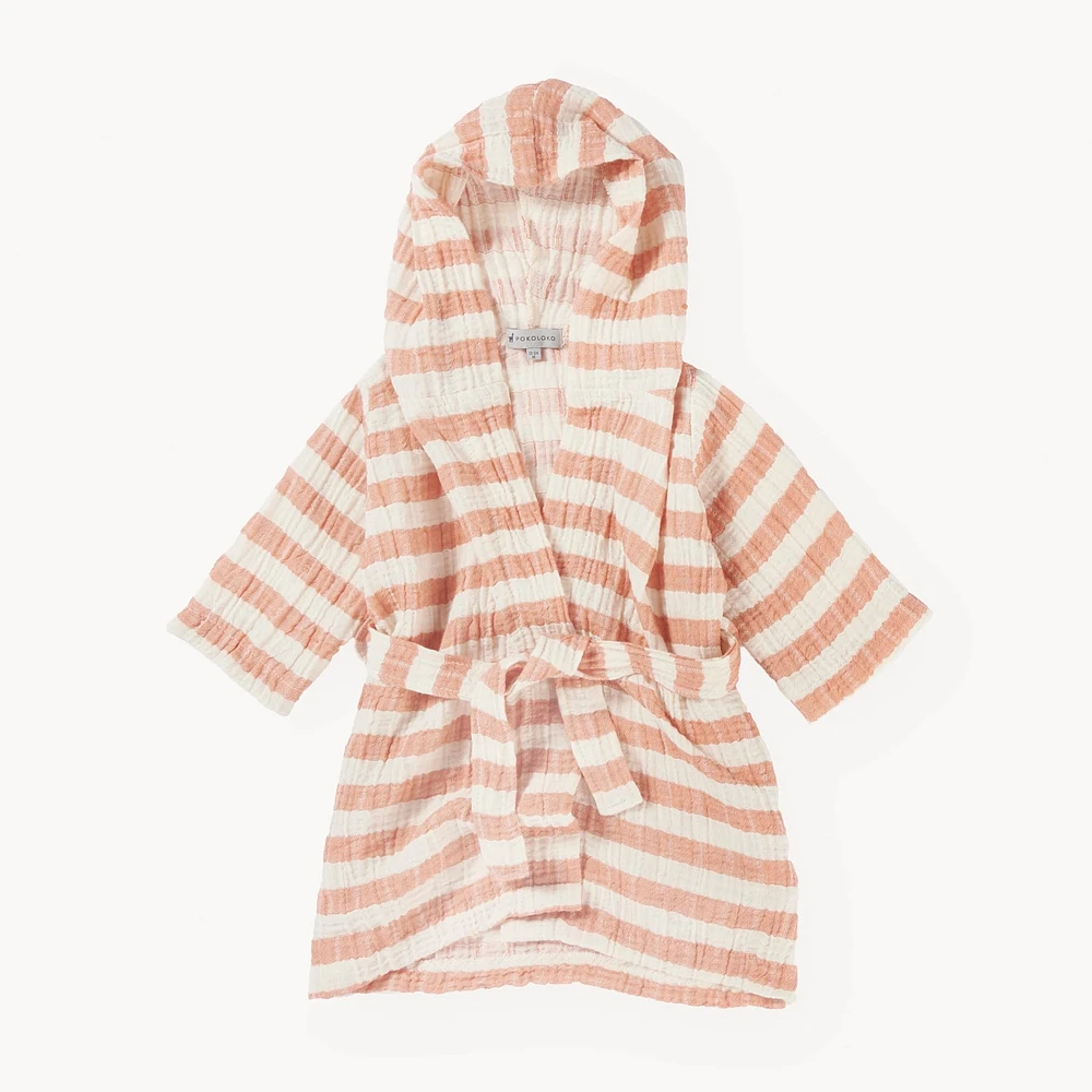 Striped Crinkle Kids Robe