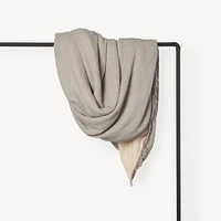 Crinkle Fleece-Lined Throw