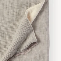 Crinkle Fleece-Lined Throw