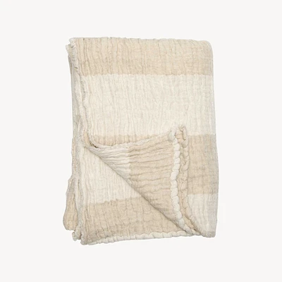 Linen Crinkle Throw