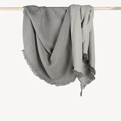 Solid Crinkle Throw
