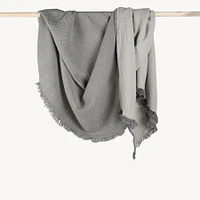 Solid Crinkle Throw