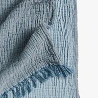 Solid Crinkle Throw