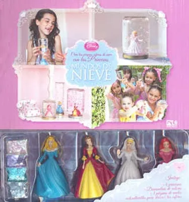 Mundos de nieve libro + 4 muñecas de Princesas