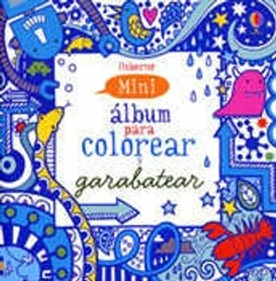 Mini álbum para colorear y garabatear (azul)