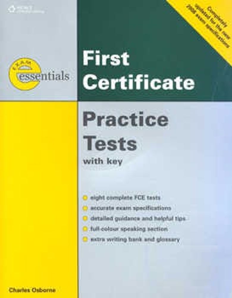 First Certificate Practice Tests With Key + 3 CDs