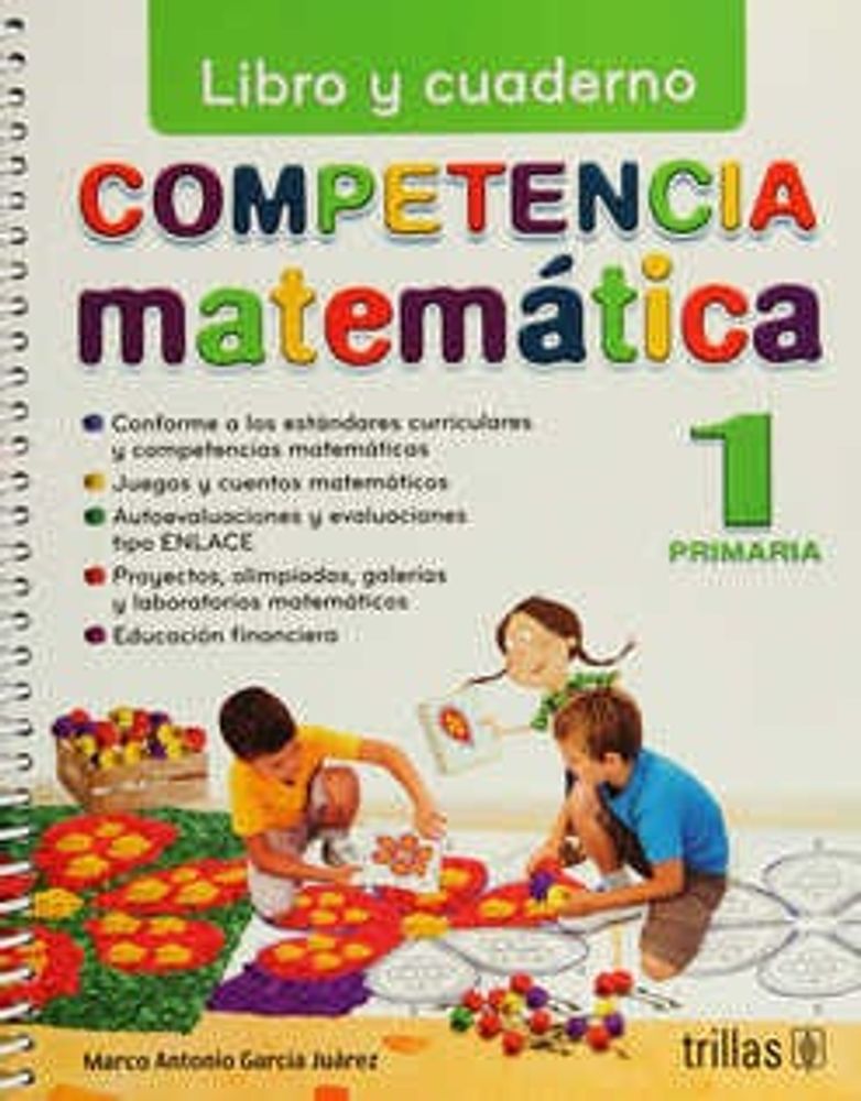Competencia Matemática 1 Primaria : Libro y cuaderno