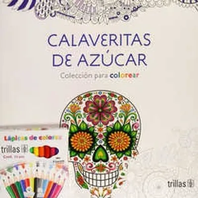 Calaveritas de azúcar: Colección para colorear + Lápices de colores