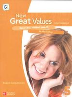 New great values 5 intermediate a students book workbook +  audio CD