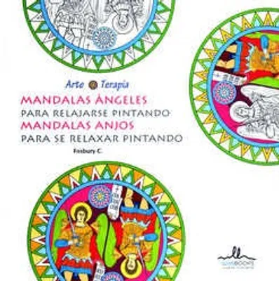 Mandalas Ángeles para relajarse pintando · Mandalas Anjos para se relaxar pintando