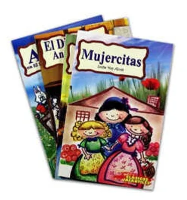 Clásicos infantiles rosa niñas con 4 libros