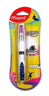 Bolígrafo Twin Tip medio 4 colores x1 blister