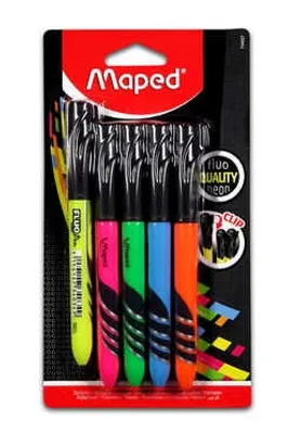 Marcatexto Fluo Quality Neon colores surtidos x5 blister