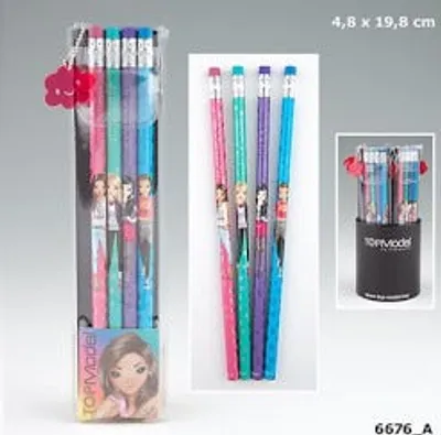 Set de 4 lápices Top Model