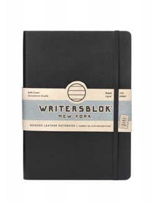 Libreta Writersblock Bolsillo Rayada Pasta Dura Negra