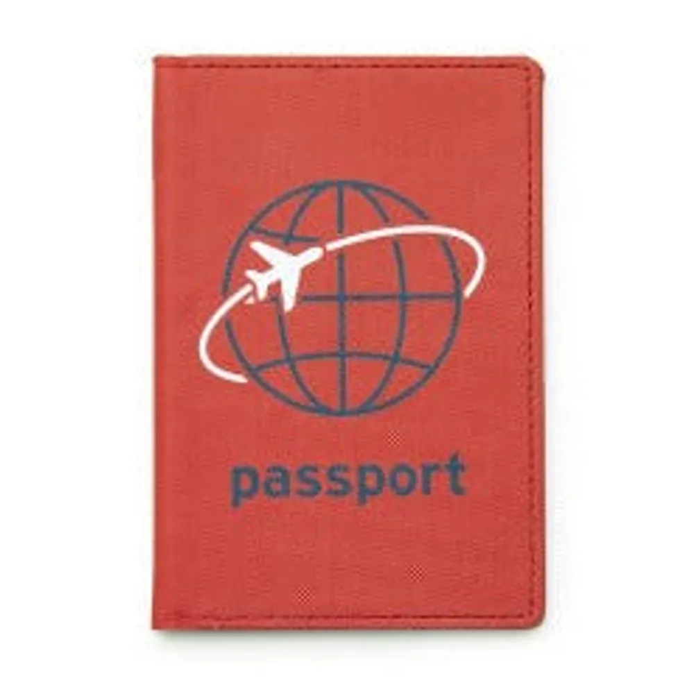 Funda pasaporte jet set roja