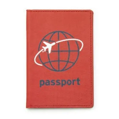 Funda pasaporte jet set roja