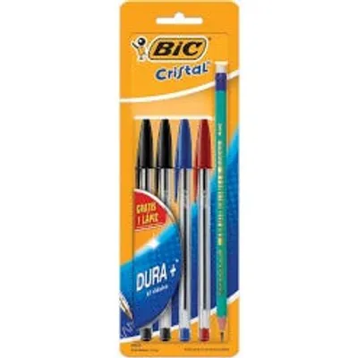 Bolígrafo Bic mediano blíster con 4 piezas surtidas