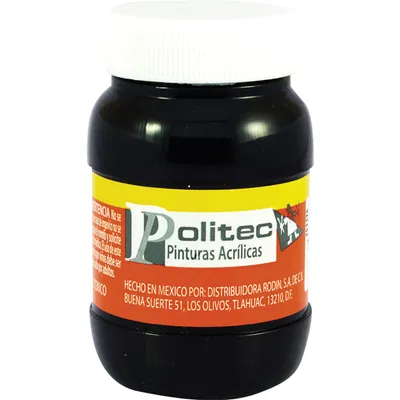 Pintura acrílica Politec l/300 100ml negro