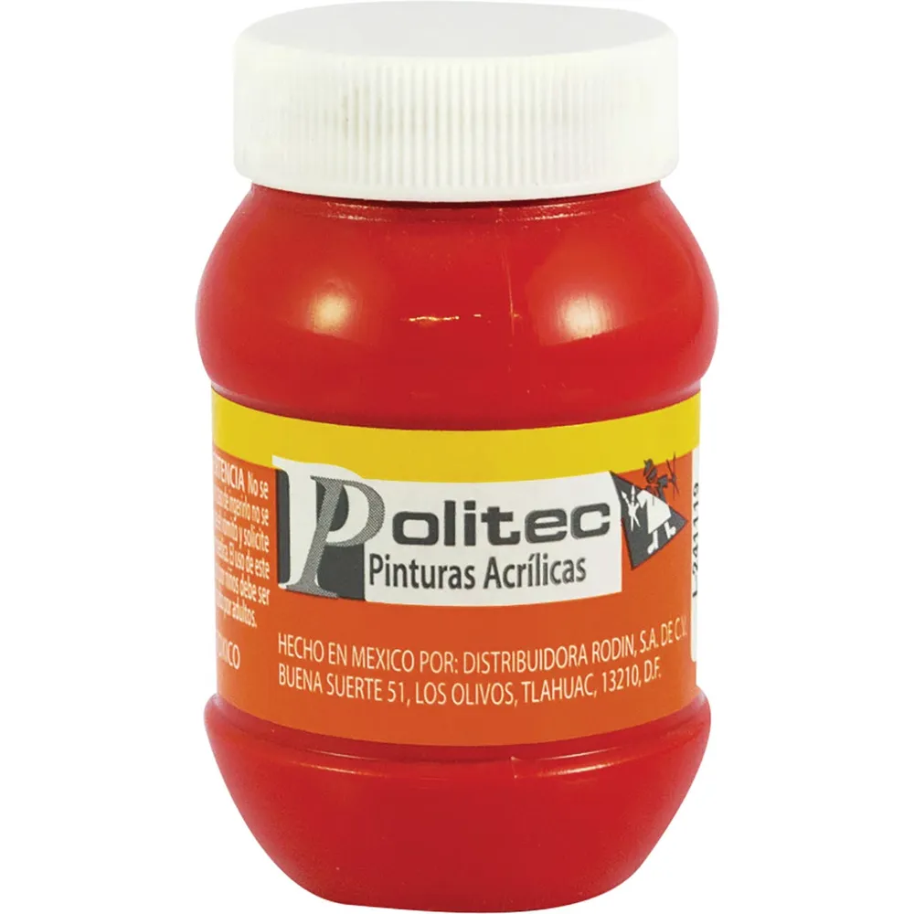 Pintura acrílica Politec l/300 100ml rojo