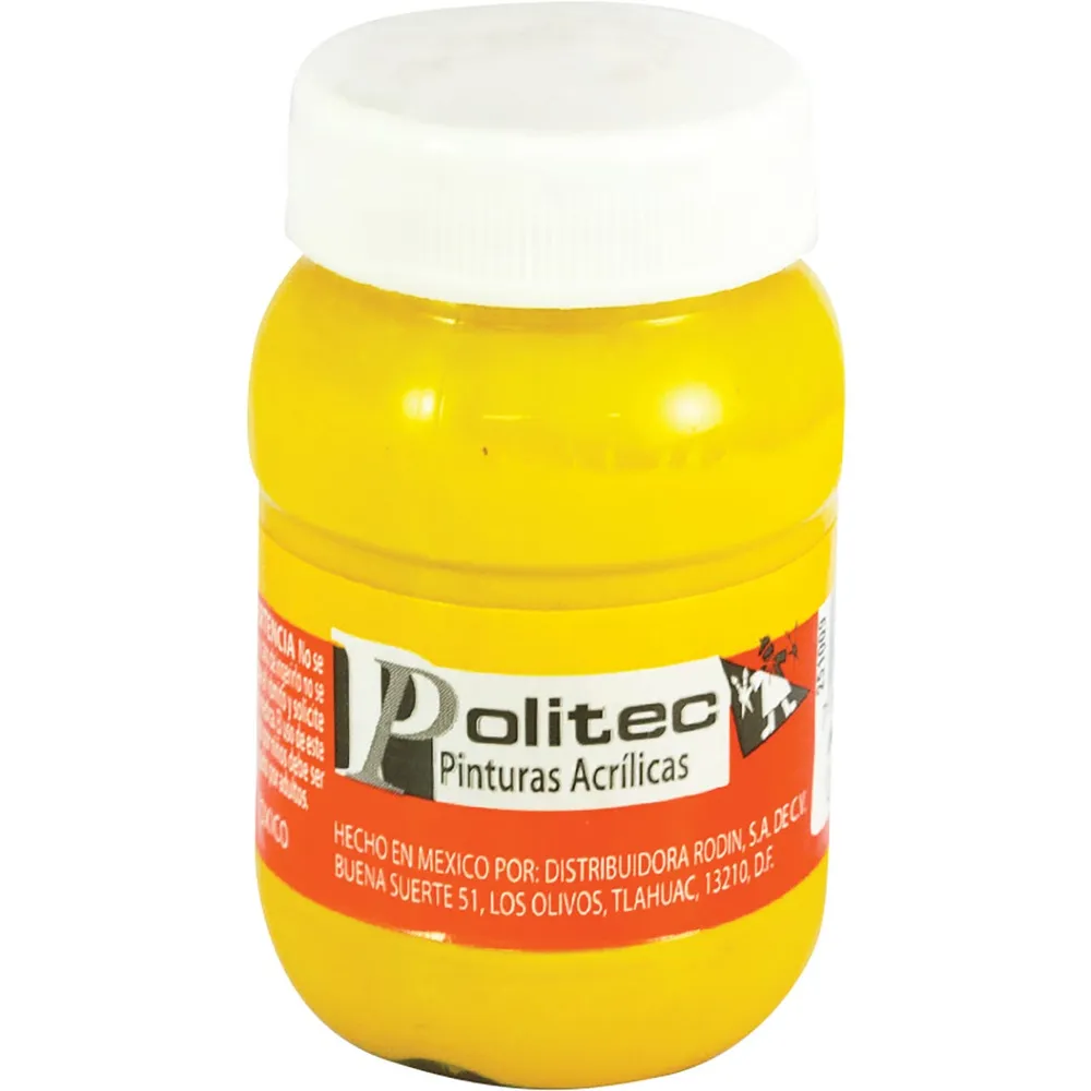 Pintura acrílica Politec l/300 100ml amarillo medio