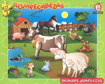 Rompecabezas animales domésticos con 25 piezas