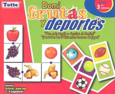 Domi frutas y deportes con 28 fichas