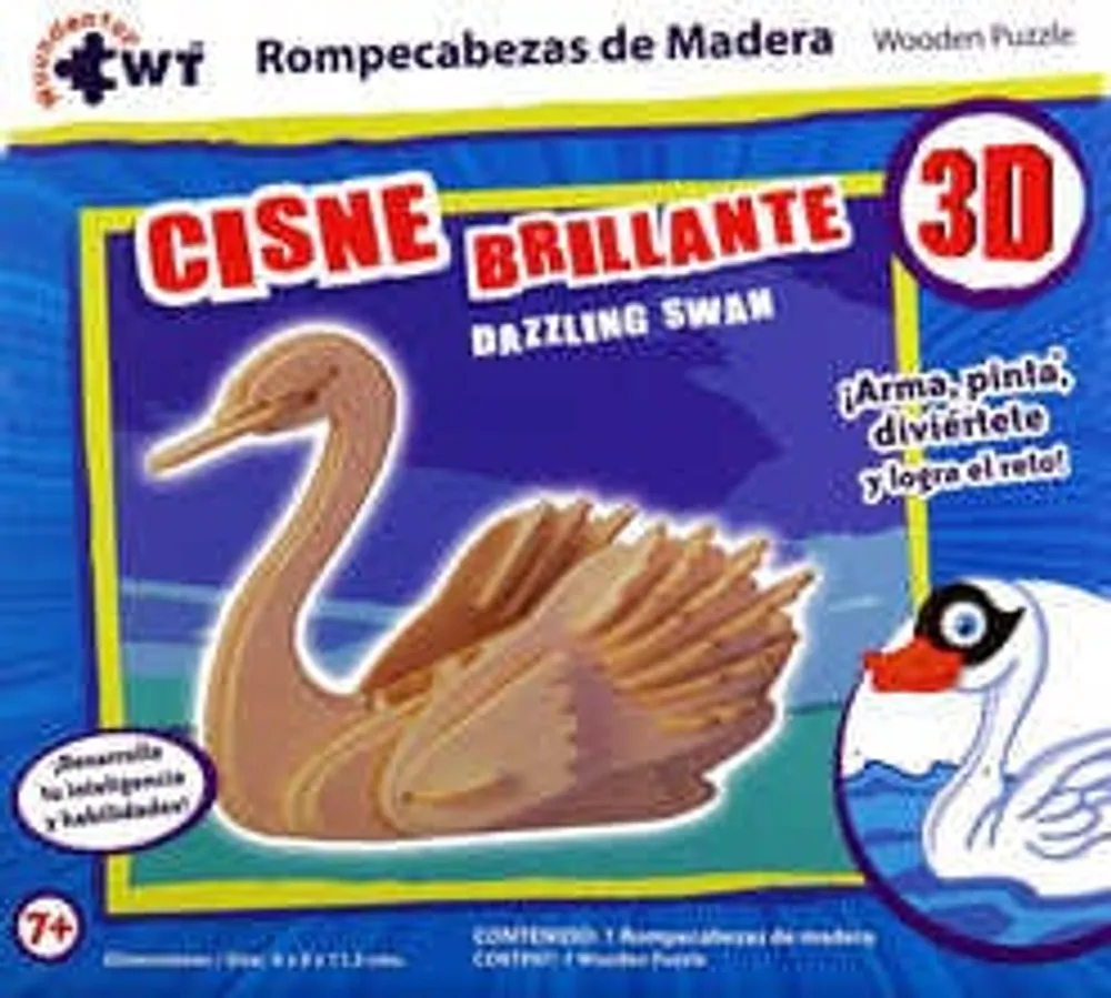 Rompecabezas de madera 3D Cisne Brillante