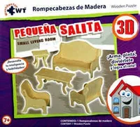 Rompecabezas de madera 3D Pequeña salita