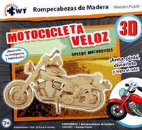 Rompecabezas de madera 3D Motocicleta veloz