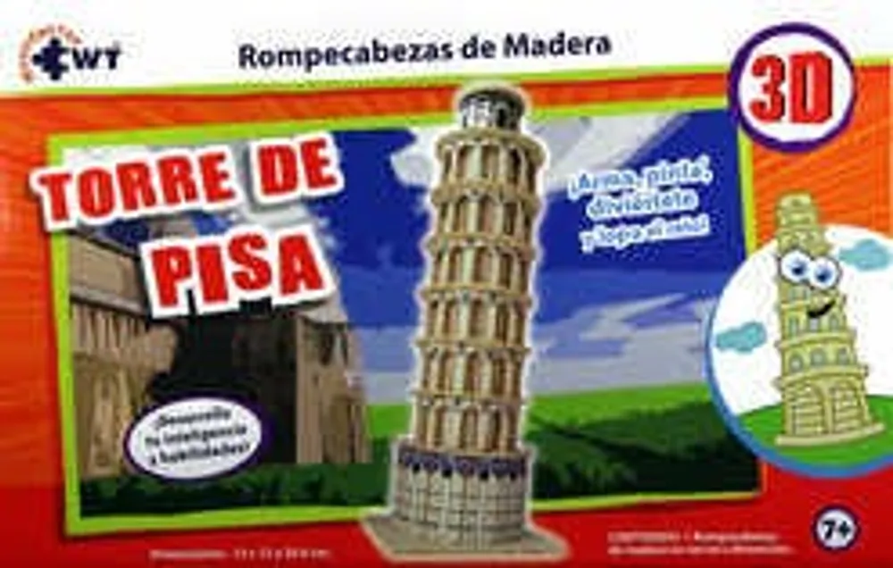 Rompecabezas de madera 3D Torre de Pisa