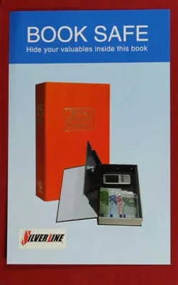 Caja de seguridad enciclopedia rojo de 7 pulgadas