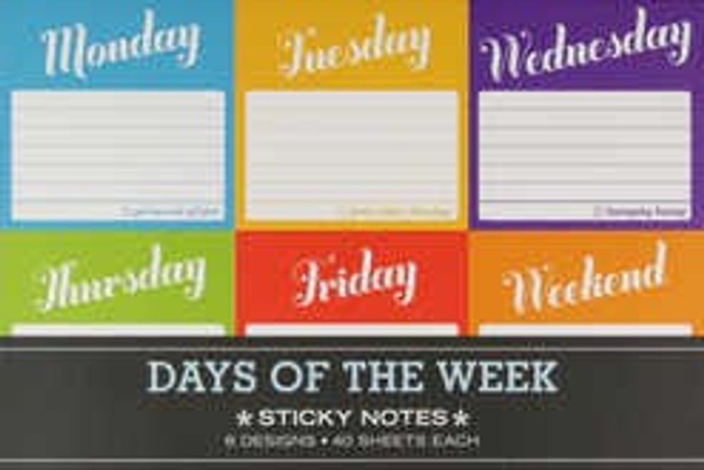 Days Of The Week Paquete De Notas