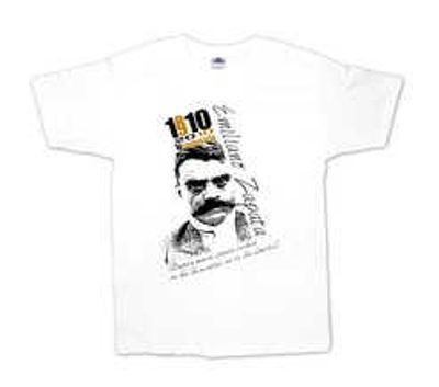 Playera blanca Emiliano Zapata