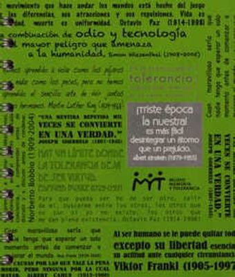 Libreta Con Frases Verde Museo Memoria Y Tolerancia