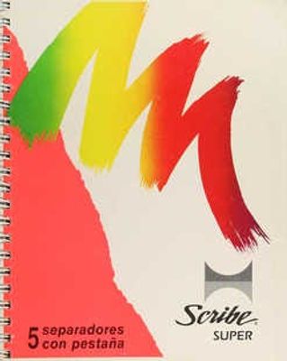 Cuaderno Scribe Super espiral profesional con 5 separadores 200 hojas cuadro 5mm