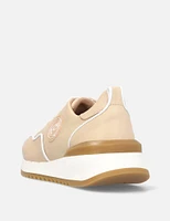 Zapato deportivo en piel napa nude con logo Pd para mujer