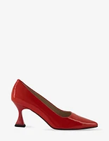 Zapatilla en piel charol color rojo para mujer