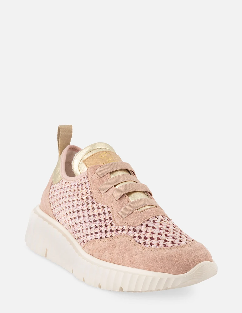 Tenis de rafia en color rosa para mujer