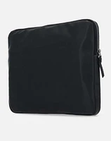 Estuche porta lap top en textil color negro con efecto tornasol unisex