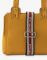 Bolso de hombro en piel color amarillo para mujer