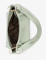 Bolso de hombro en piel verde para mujer